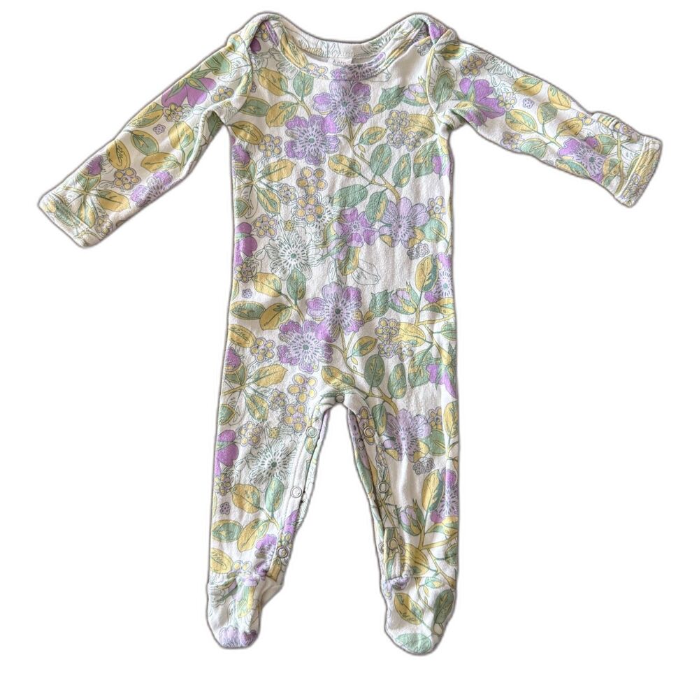 Kate Quinn Spring Farm Floral Footed Sleeper Girls' 0-3 Months